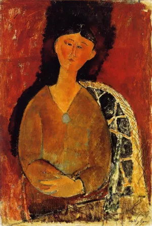 Beatrice Hastings, Seated by Amedeo Modigliani - Hand-Painted Oil Painting Reproduction