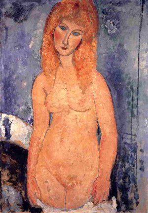 Main Product Photo of Blonde Nude Painting by Amedeo Modigliani