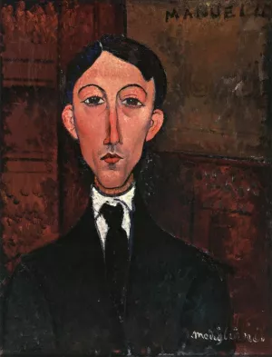 Bust of Manuel Humbert by Amedeo Modigliani - Hand-Painted Oil Painting Reproduction