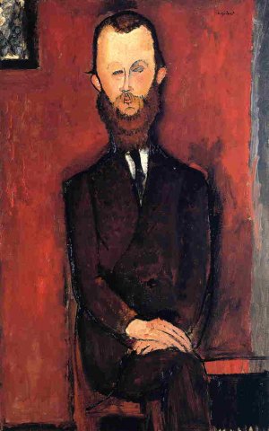 Main Product Photo of Count Weilhorski also known as Portrait of Count W. Study Painting by Amedeo Modigliani