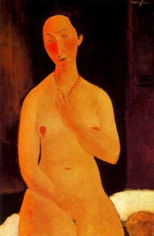 Amedeo Modigliani, Female Nude with White Collar Art