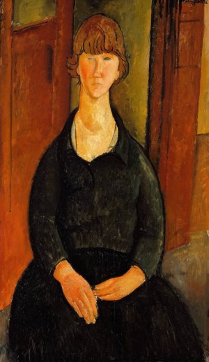 Main Product Photo of Flower Vendor Painting by Amedeo Modigliani
