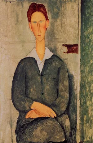 Giovanotto dai Capelli Rosse by Amedeo Modigliani - Hand-Painted Oil Painting Reproduction