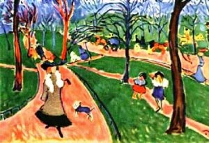 Main Product Photo of Hyde Park Painting by Amedeo Modigliani