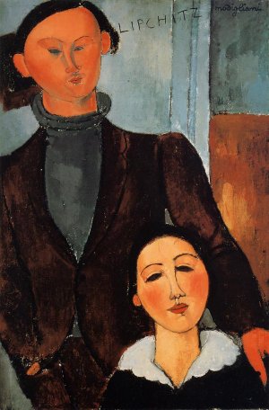 Main Product Photo of Jacques and Berthe Lipchitz Painting by Amedeo Modigliani