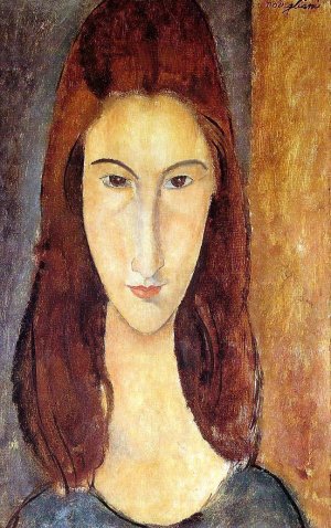 Main Product Photo of Jeanne Hebuterne 2 Painting by Amedeo Modigliani