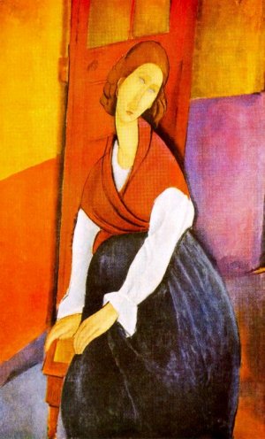 Main Product Photo of Jeanne Hebuterne 4 Painting by Amedeo Modigliani