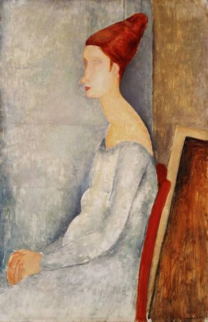 , Jeanne Hebuterne Seated in Profile Art