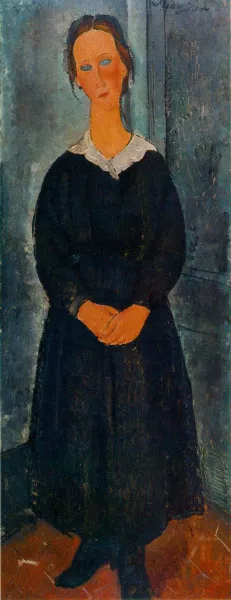 La Jeune Bonne The Servant Girl by Amedeo Modigliani - Hand-Painted Oil Painting Reproduction
