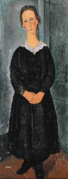 Main Product Photo of La Jeune bonne Painting by Amedeo Modigliani