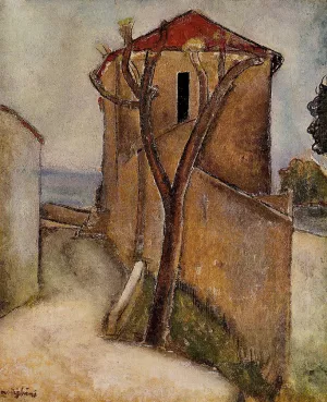 Landscape in the Midi by Amedeo Modigliani - Hand-Painted Oil Painting Reproduction