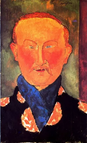 Leon Bakst by Amedeo Modigliani - Hand-Painted Oil Painting Reproduction