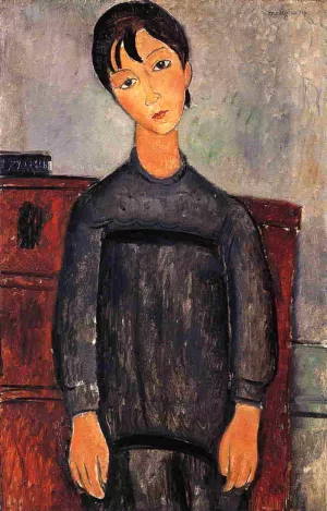 , Little Girl in Black Apron Art
