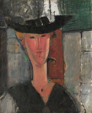 Main Product Photo of Madam Pompadour Painting by Amedeo Modigliani