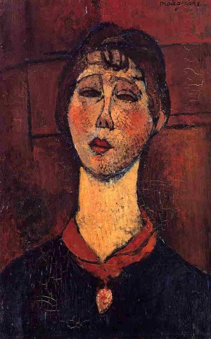 Main Product Photo of Madame Dorival Painting by Amedeo Modigliani