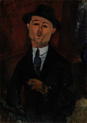 Main Product Photo of Paul Guillaume, Novo Pilota Painting by Amedeo Modigliani