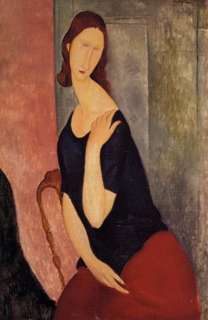 Main Product Photo of Portrait de Madame L Painting by Amedeo Modigliani