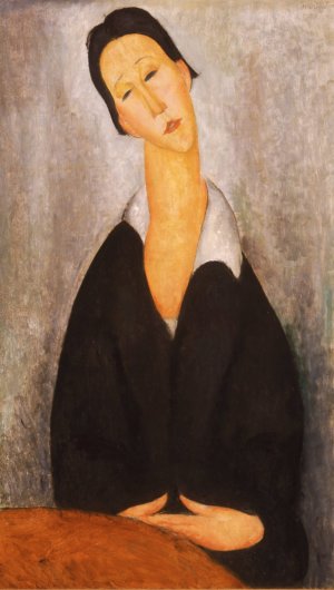 Main Product Photo of Portrait of a Polish Woman Painting by Amedeo Modigliani