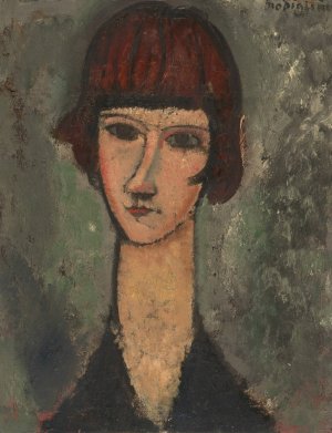 Main Product Photo of Portrait of a Woman Painting by Amedeo Modigliani