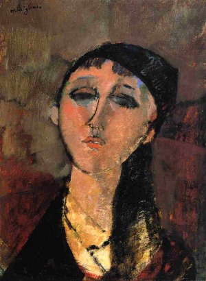 Main Product Photo of Portrait of a Young Girl also known as Louise Painting by Amedeo Modigliani