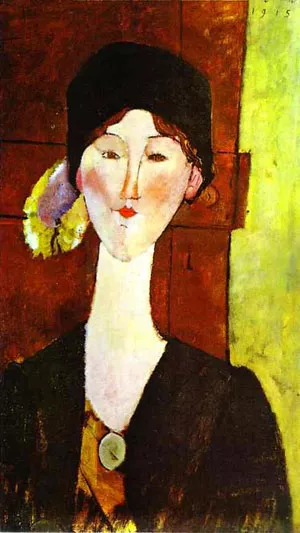 Portrait of Beatrice Hastings II by Amedeo Modigliani - Hand-Painted Oil Painting Reproduction