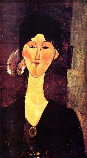 Main Product Photo of Portrait of Beatrice Hastings Painting by Amedeo Modigliani