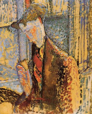 Main Product Photo of Portrait of Frank Burty Haviland Painting by Amedeo Modigliani