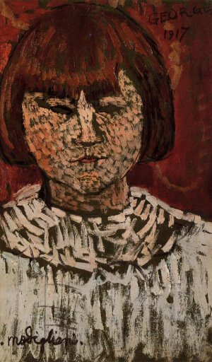 Main Product Photo of Portrait of George Ortiz Painting by Amedeo Modigliani