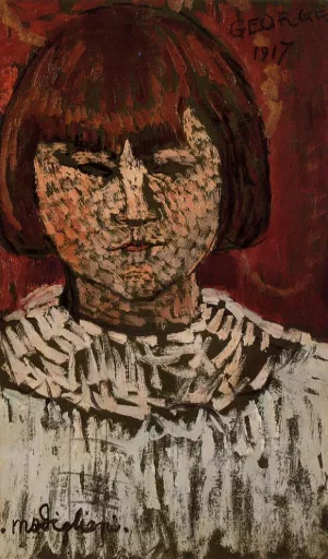 Portrait of George Ortiz by Amedeo Modigliani - Hand-Painted Oil Painting Reproduction