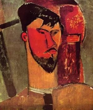 Portrait of Henri Laurens II by Amedeo Modigliani - Hand-Painted Oil Painting Reproduction