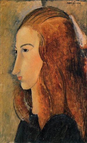 Main Product Photo of Portrait of Jeanne Hebuterne 2 Painting by Amedeo Modigliani