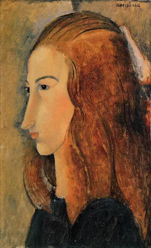 Portrait of Jeanne Hebuterne 2 by Amedeo Modigliani - Hand-Painted Oil Painting Reproduction