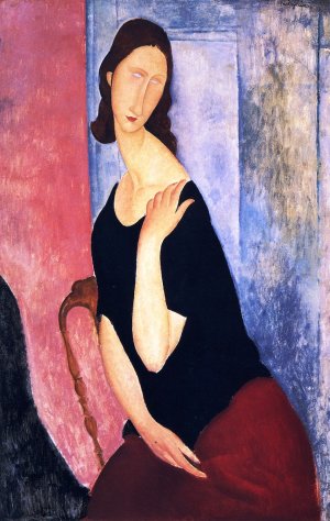 Main Product Photo of Portrait of Jeanne Hebuterne Informal Painting by Amedeo Modigliani