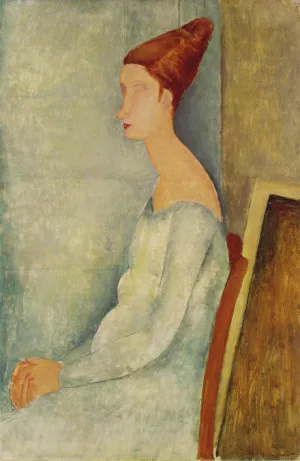 Amedeo Modigliani, Portrait of Jeanne Hebuterne Seated in Profile Art