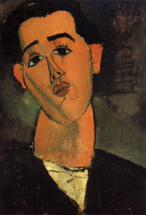 Main Product Photo of Portrait of Juan Gris Painting by Amedeo Modigliani