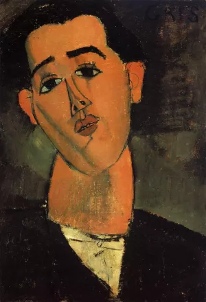 Portrait of Juan Gris by Amedeo Modigliani - Hand-Painted Oil Painting Reproduction