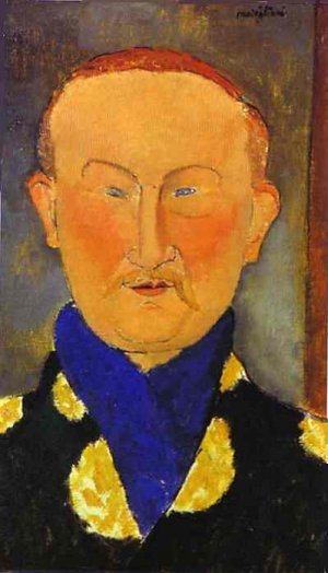 Main Product Photo of Portrait of Leon Bakst Painting by Amedeo Modigliani