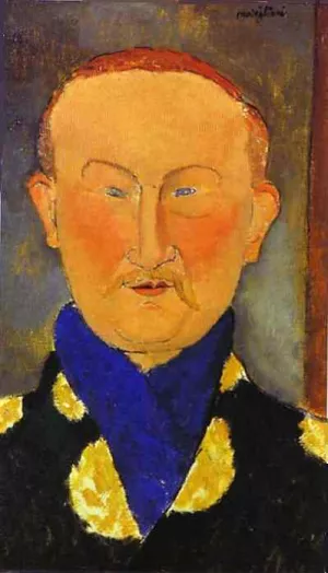 Portrait of Leon Bakst by Amedeo Modigliani - Hand-Painted Oil Painting Reproduction