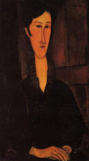 Main Product Photo of Portrait of Madame Zborowska Painting by Amedeo Modigliani