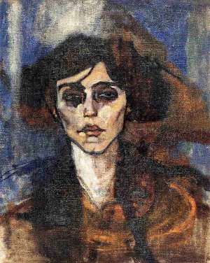 Main Product Photo of Portrait of Maude Abrantes Painting by Amedeo Modigliani
