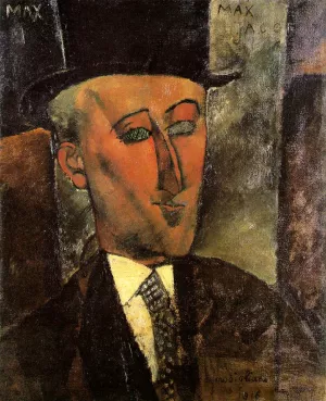 Portrait of Max Jacob by Amedeo Modigliani - Hand-Painted Oil Painting Reproduction