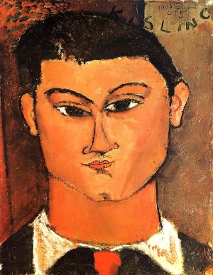 Main Product Photo of Portrait of Moise Kisling II Painting by Amedeo Modigliani