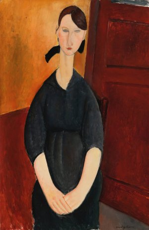 Main Product Photo of Portrait of Paulette Jourdain Painting by Amedeo Modigliani