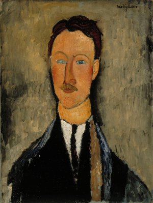 Main Product Photo of Portrait of The Artist Leopold Survage Painting by Amedeo Modigliani