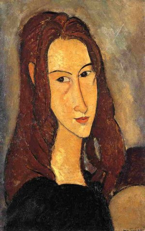Main Product Photo of Red Haired Girl Painting by Amedeo Modigliani