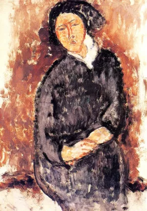 Seated Woman by Amedeo Modigliani - Hand-Painted Oil Painting Reproduction