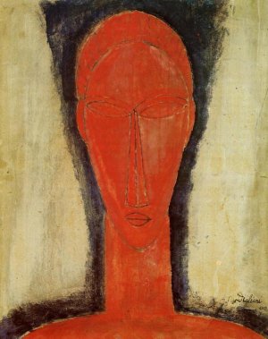 Main Product Photo of Study of a Head Painting by Amedeo Modigliani
