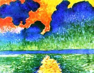 Main Product Photo of Sun Reflected on Water Painting by Amedeo Modigliani