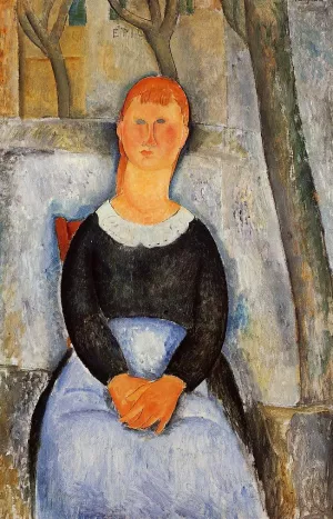 The Beautiful Grocer by Amedeo Modigliani - Hand-Painted Oil Painting Reproduction