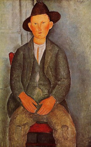 Main Product Photo of The Little Peasant Painting by Amedeo Modigliani